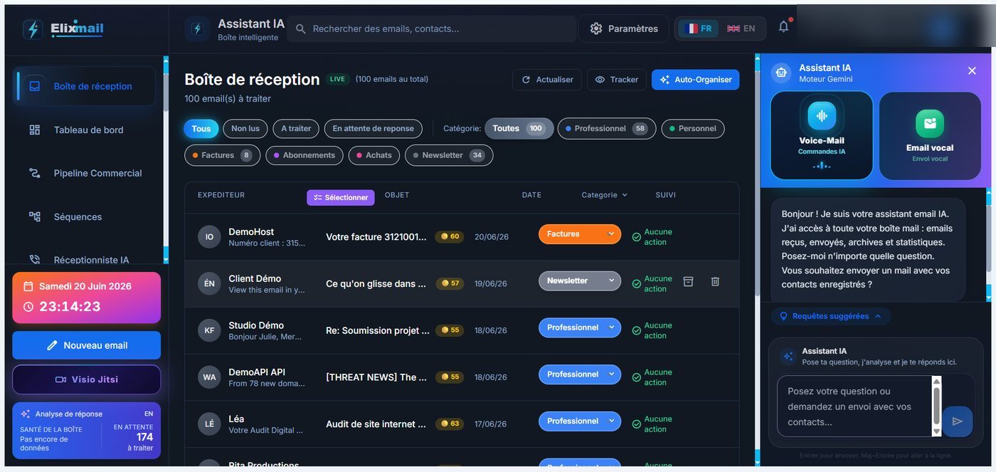 Boîte de réception unifiée Elixmail