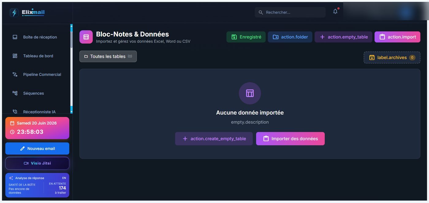 Calendrier, agenda & daily briefing — Elixmail