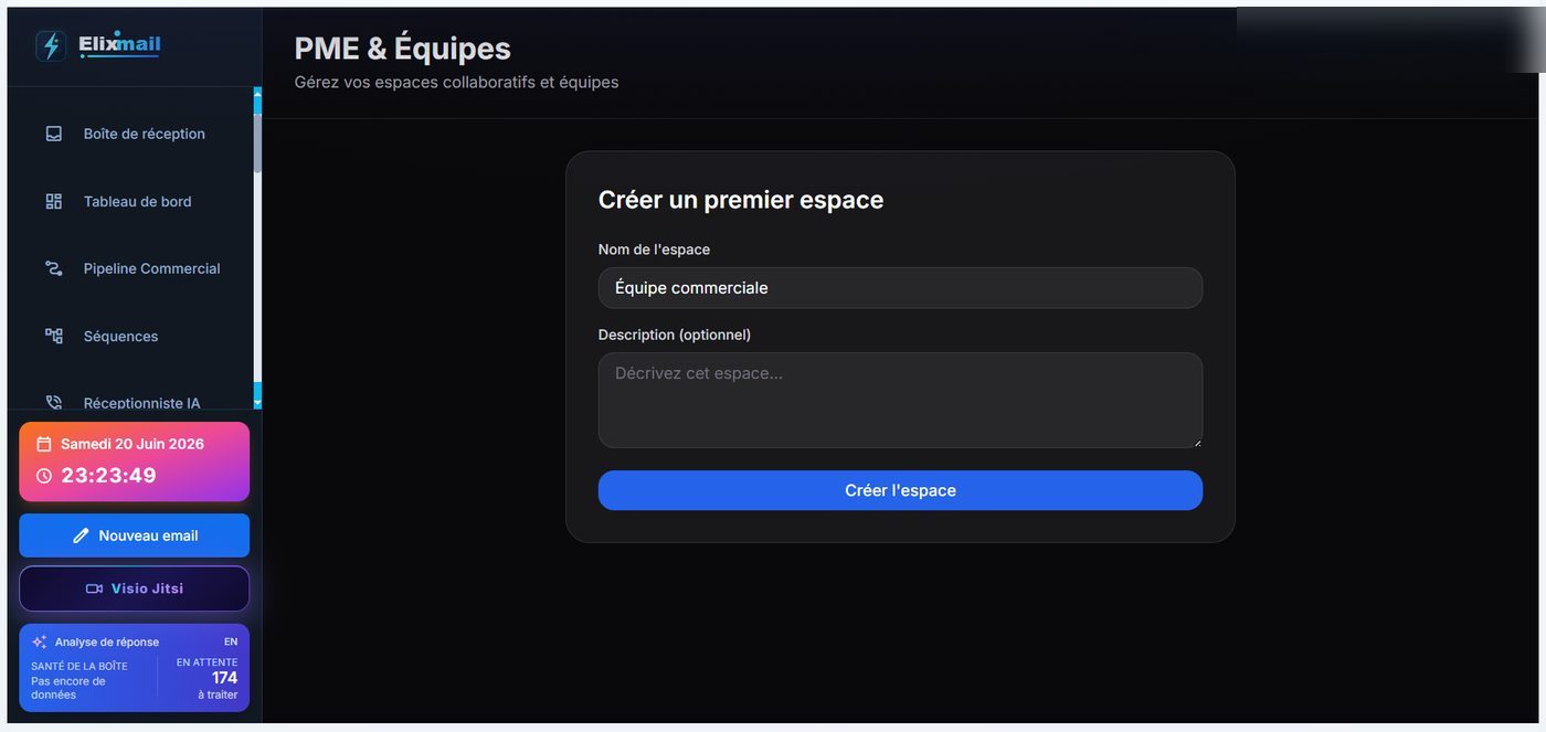 PME & équipes : boîte partagée — Elixmail