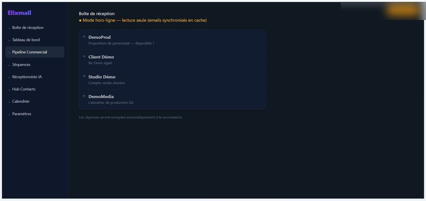 Mode hors-ligne — Elixmail